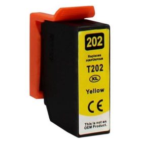   Utángyártott Epson 202XL T02H4 [Y] sárga, ( 13 ml ), prémium, új tintapatron C13T02H44010