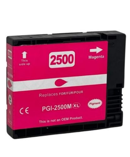 Utángyártott Canon PGI-2500XL M [ 9266B001 ] 20ml. prémium, új nagy kapacitású magenta tintapatron, chippel