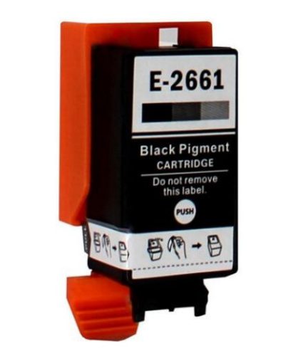 Utángyártott Epson 2661 C13T26614010  fekete,  6ml , prémium, új tintapatron