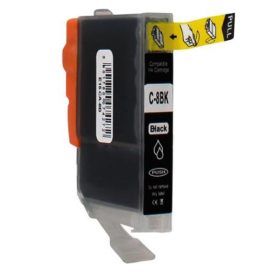   Utángyártott Canon CLI-8 [Bk] 14ml prémium, új, fekete, tintapatron, chippel