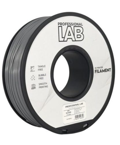 ABS+ EZÜST filament - 1kg - átmérő 1,75mm +/- 0,03mm / Professional Labs