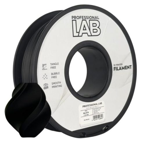 PLA FEKETE filament - 1kg - átmérő 1,75mm +/- 0,03mm / Professional Labs