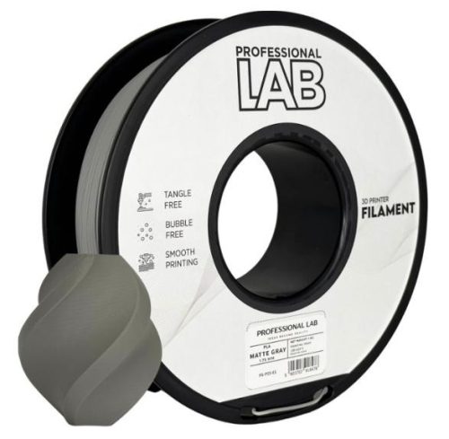 PLA MATT SZÜRKE  filament - 1kg - átmérő 1,75mm +/- 0,03mm / Profession Labs