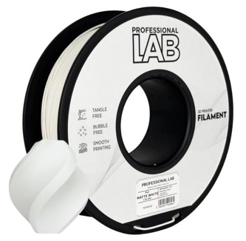 PLA MATT FEHÉR filament - 1kg - átmérő 1,75mm +/- 0,03mm / Professional Labs