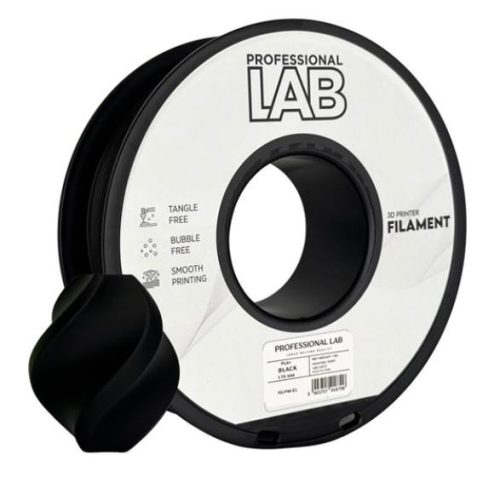 PLA+ FEKETE filament - 1kg - átmérő 1,75mm +/- 0,03mm / Professional Labs