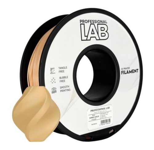 PLA+ HOMOK-ARANY (SAND GOLD) filament - 1kg - átmérő 1,75mm +/- 0,03mm / Professional Labs