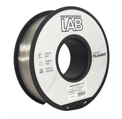 PLA+ ÁTLÁTSZÓ filament - 1kg - átmérő 1,75mm +/- 0,03mm / Professional Labs