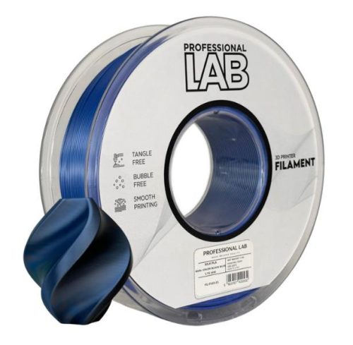 PLA SILK FEKETE-KÉK dual color (kétszínű)  filament - 1kg - átmérő 1,75mm +/- 0,03mm / Professional Labs