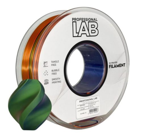 PLA SILK NARANCS-KÉK-ZÖLD tri color (háromszínűszínű)  filament - 1kg - átmérő 1,75mm +/- 0,03mm