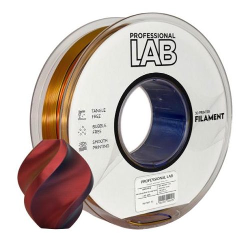 PLA SILK PIROS-SÁRGA-KÉK tri color (háromszínűszínű)  filament - 1kg - átmérő 1,75mm +/- 0,03mm