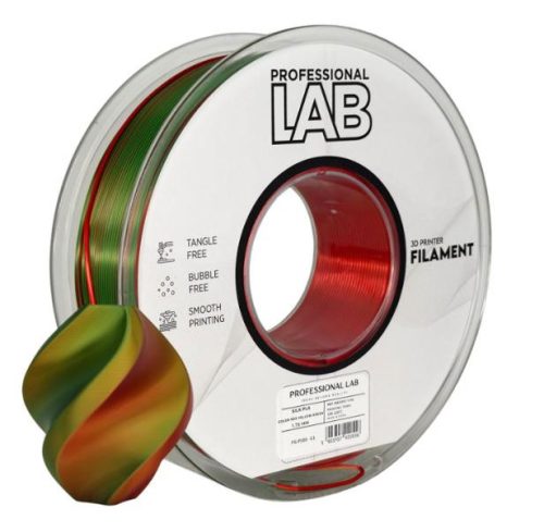 PLA SILK PIROS-SÁRGA-ZÖLD tri color (háromszínűszínű)  filament - 1kg - átmérő 1,75mm +/- 0,03mm