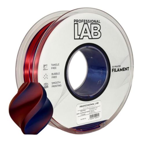 PLA SILK PIROS-KÉK dual color (kétszínű)  filament - 1kg - átmérő 1,75mm +/- 0,03mm