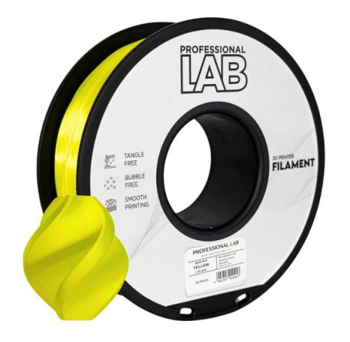 PLA SILK SÁRGA filament - 1kg - átmérő 1,75mm +/- 0,03mm / Professional Labs