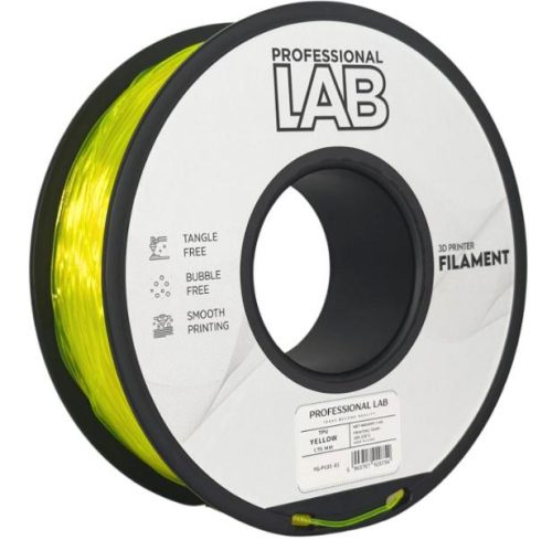 TPU SÁRGA filament - 1kg - átmérő 1,75mm +/- 0,03mm / Professional Labs