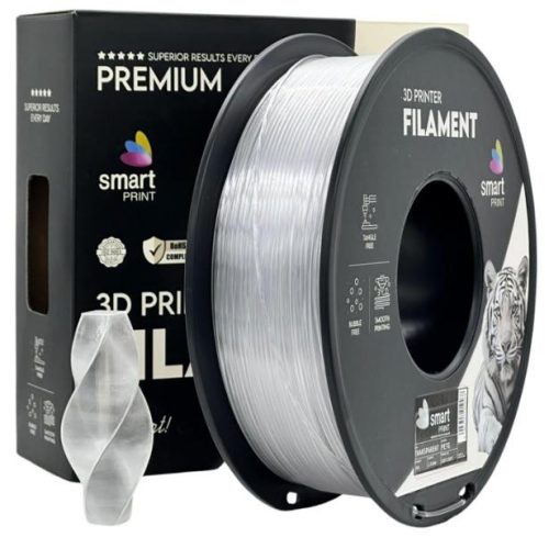 TPU ÁTLÁTSZÓ filament - 1kg - átmérő 1,75mm +/- 0,03mm / Smart Print