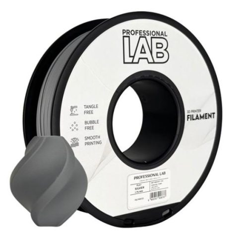 PLA+ EZÜST filament - 1kg - átmérő 1,75mm +/- 0,03mm / Professional Labs