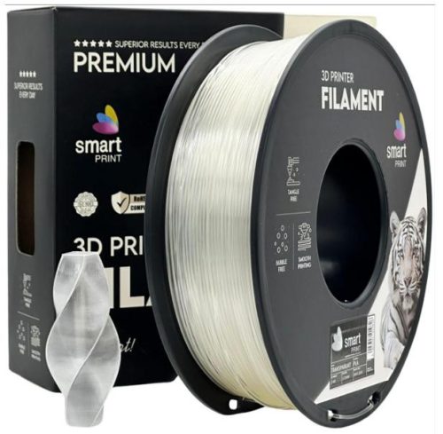 PLA ÁTLÁTSZÓ filament - 1kg - átmérő 1,75mm +/- 0,03mm / Smart Print