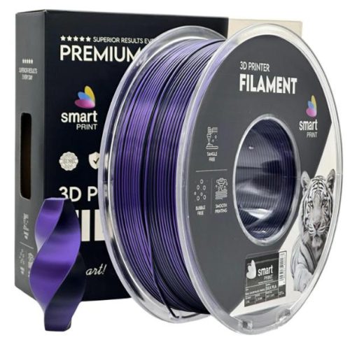 PLA SILK FEKETE-LILA dual color (kétszínű)  filament - 1kg - átmérő 1,75mm +/- 0,03mm / Smart Print