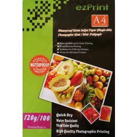   Matt, 120g, A/4, 100 lap/csomag, vízálló  tintasugaras fotópapír