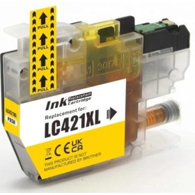   Utángyártott Brother  LC421Y XL [ LC-421 Y ] XL prémium sárga tintapatron