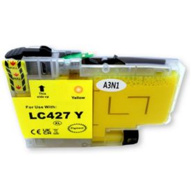   Utángyártott Brother  LC427Y XL [ LC-4217Y ] XL nagy kapacitású,  prémium sárga tintapatron
