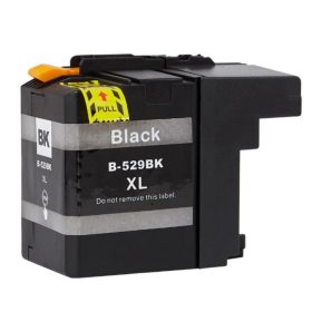   Utángyártott Brother  LC529BK [ LC-529 BK ] (50ml) prémium, teljesen új fekete tintapatron