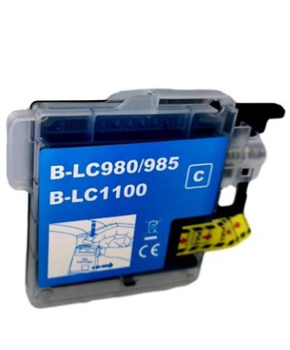 Utángyártott Brother  LC980 [C] (12ml) nagy kapacitású, prémium, kék tintapatron, CHIPPEL