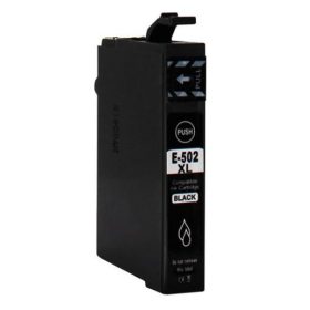   Utángyártott Epson 502XL B  fekete, nagy kapacitású ( 13 ml ), új tintapatron C13T02W14010