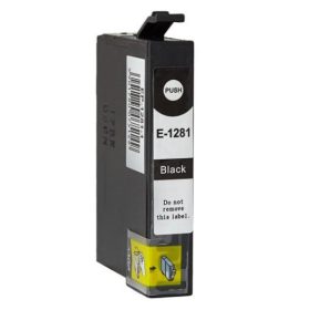   Utángyártott Epson T1281 C13T12814011 fekete,  12ml , prémium, új tintapatron