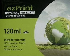 Univerzális színes töltőkészlet HP, Canon, Xerox, Lexmark, Brother patronokhoz, 3x40ml tintával